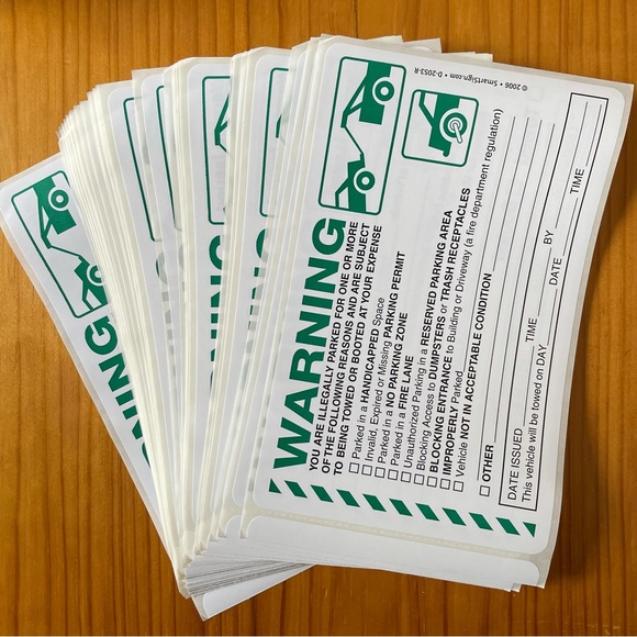 Fake Parking Violation Tickets Stickers - Pack of 33 - Picture 3 of 3